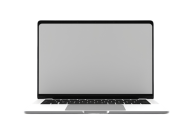 Blank Canvas Unseen Digital Potential on a White or Clear Surface PNG Transparent Background