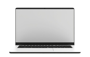 Potential Unseen Laptops Empty Screen on a White or Clear Surface PNG Transparent Background