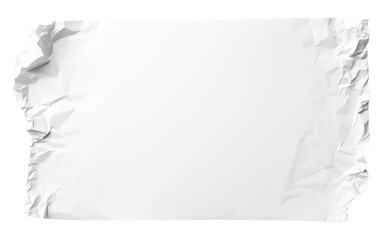Obraz premium Torn Thoughts Fragmented Note Paper on a White or Clear Surface PNG Transparent Background