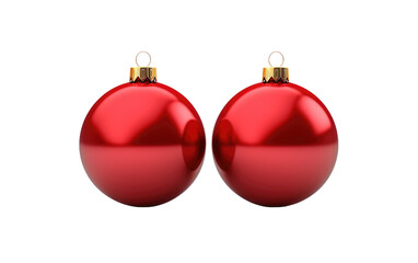 Adorned Christmas Ornaments Festive Elegance on a White or Clear Surface PNG Transparent Background