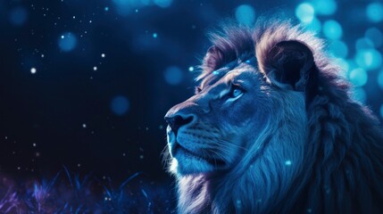 a Lion King in Dark