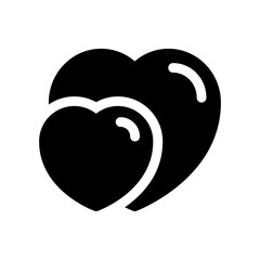 hearts glyph icon