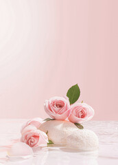 Rose wallpaper for product display, rose background, high quality images
