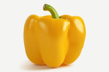 Yellow bell pepper on transparent background