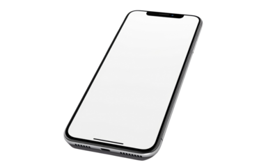 Digital Display Dynamic Smartphone Mockup Scene on a White or Clear Surface PNG Transparent Background