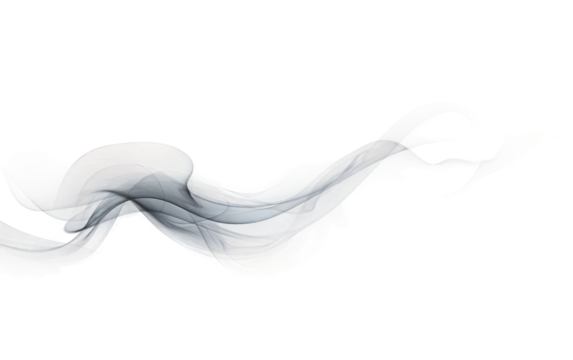 Shadowy Whirls Obscure Black Smoke on a White or Clear Surface PNG Transparent Background