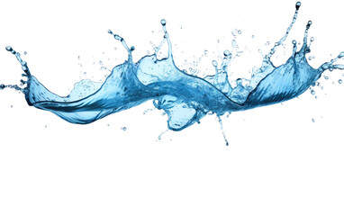 Obraz premium Liquid Impact Elemental Dance of Water on a White or Clear Surface PNG Transparent Background