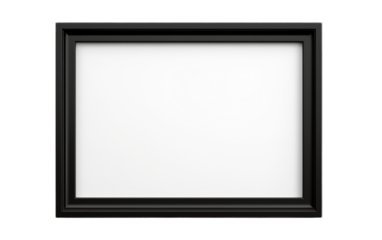 Square Black Frame Mystery on a White or Clear Surface PNG Transparent Background