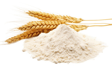 Culinary Foundation White Wheat Flour on a White or Clear Surface PNG Transparent Background - obrazy, fototapety, plakaty