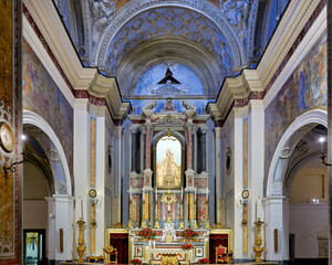 Fototapeta na wymiar Naples Campania Italy. Parrocchia Santa Maria della Mercede in Via Chiaia