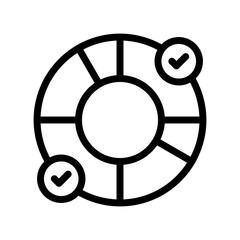 pie chart line icon