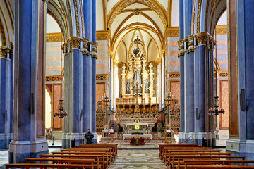 Naples Campania Italy. San Domenico Maggiore is a Gothic, Roman Catholic church and monastery