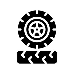 wheels glyph icon