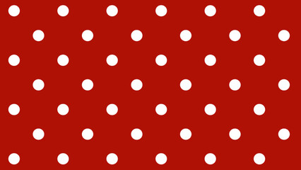 Red seamless pattern with white polka dot  © Lara