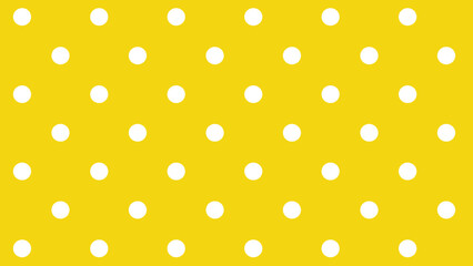 Yellow seamless pattern with white polka dot	