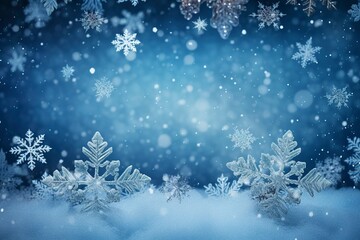 Snowflake winter background