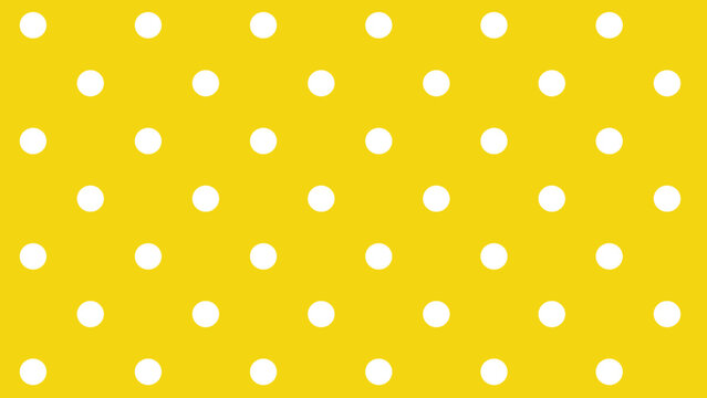 Yellow seamless pattern with white polka dot	