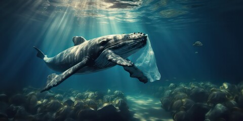 Emphasize the importance of keeping the oceans clean for whales and other marine life.