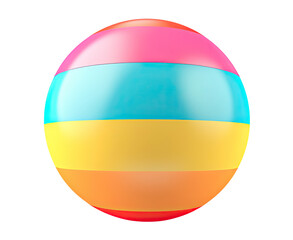 Beach ball isolated on transparent background