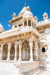 Fototapeta premium views of Jaswant Thada white palace in jodphur, india