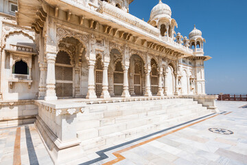 Fototapeta premium views of Jaswant Thada white palace in jodphur, india