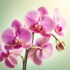 pink orchid on a white background
