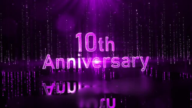 Congratulations on the 10th anniversary, Purple background