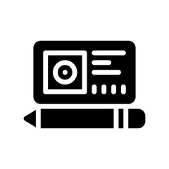 business card glyph icon