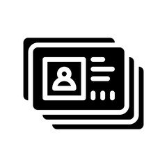 presentation cards glyph icon