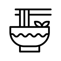 noodles line icon