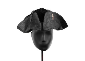 black pirate headdress isolated white background