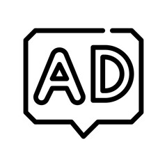 Ad line icon