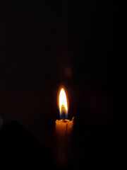 Close up candle light during blackouts