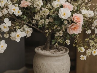 cherry blossoms in a vase generative ai