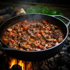meat in a pan