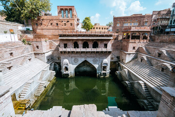 baori stepwells in jodphur city, india