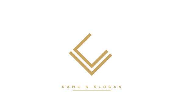 LC or CL Alphabet letters logo monogram