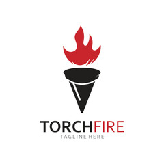 Vector Torch Fire Logo Template