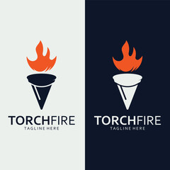 Vector Torch Fire Logo Template