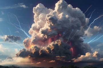 clouds in the sky | Lightning and thunder strom 