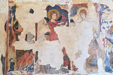 Stilo Calabria Italy. Frescoes in the interior of the Cattolica di Stilo byzantine church
