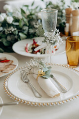 wedding table setting