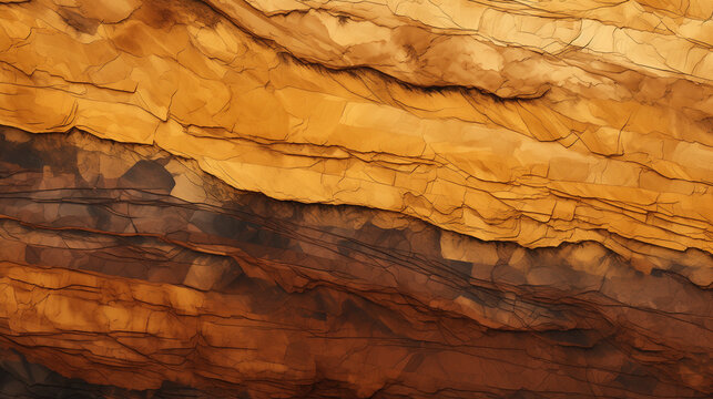 ocher earth layers illustration aquarelle collage