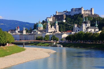 Salzburg landmark view in Austria