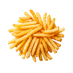 Fototapeta premium French fries cutout, isolated on white and transparent background