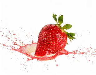  Strawberry Splash .AI generation.