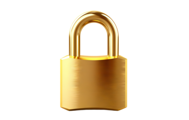 Golden padlock cut out