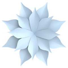 3D paper flower. Pastel flower. 3D illustration.