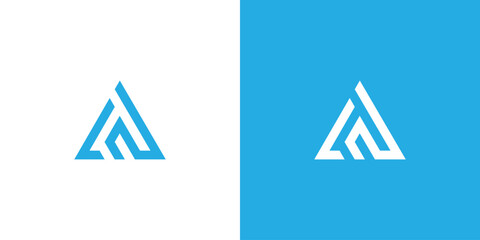 Initial LN logo design gradient line art icon
