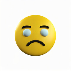 Crying with a teartul yellow icon white background